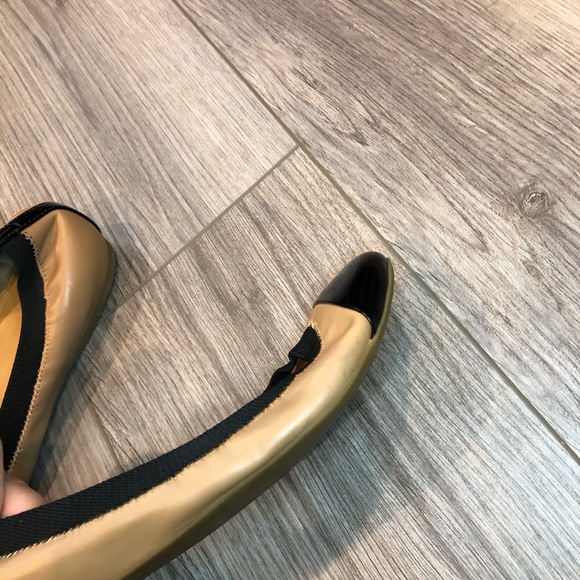 J.Crew Tan & Black Patent Cap Toe Ballet Flats - Picture 10 of 16